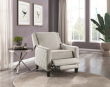 Modern Push-Back Recliner Chair Sand Textured Upholstery
