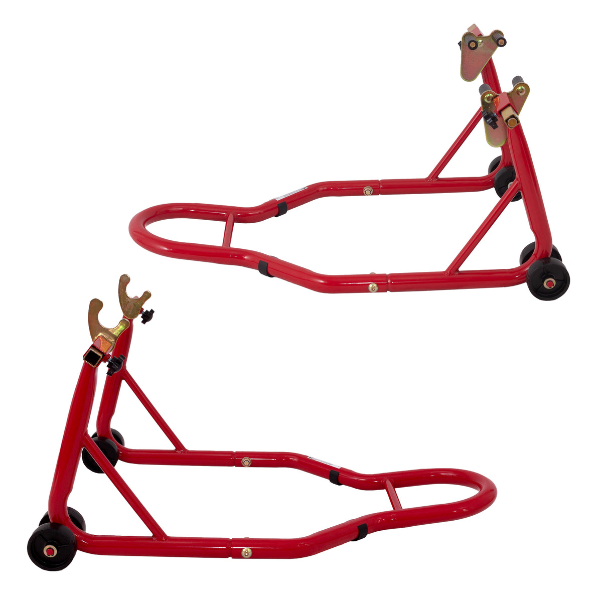 Motorcycle Front And Rear Steel Lift Stand Combo