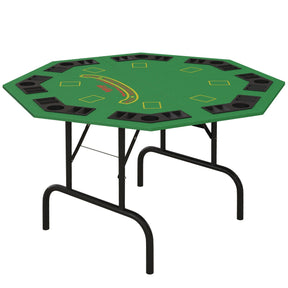 Foldable 8-Player Felt Fold-Up Poker Table - Omega Lifestyles
