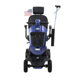 Outdoor Compact Blue 4-Wheel Mobility Scooter With USB Charger - Omega Lifestyles
