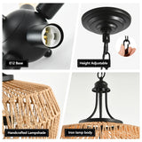 Boho Hemp Rope Hand-Woven Pendant Light - Omega Lifestyles