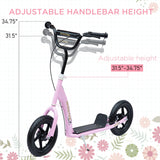 Kids Adjustable Height Big Wheel Steel Kick Scooter - Omega Lifestyles