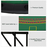 Foldable Half-Shape Professional Blackjack Poker Table - Omega Lifestyles
