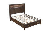 Modern Queen Wood Bed Frame With LED Speakers - Omega Lifestyles