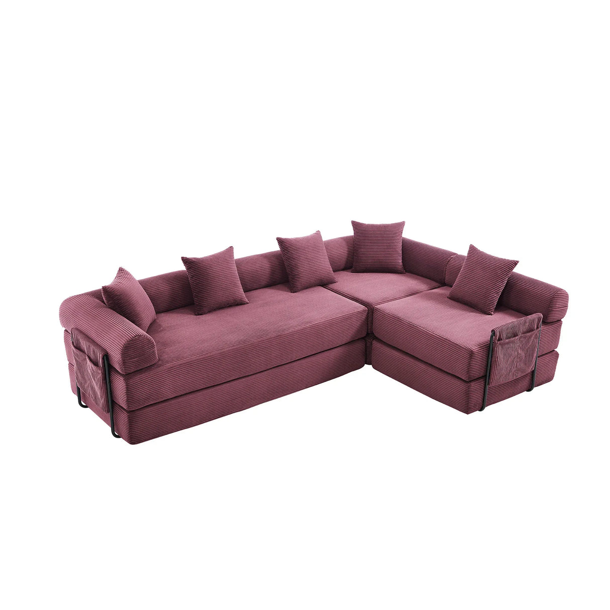 Convertible Corduroy Folding Memory Foam Sofa Bed - Omega Lifestyles