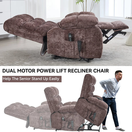 Medium-Firm Power Lift Recliner Chair With Heat Massage - Omega Lifestyles