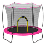 55-Inch Steel Frame Dark Pink Safety Trampoline