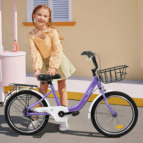 20-Inch Kids Steel Frame Single-Speed Bicycle With Brakes - Omega Lifestyles