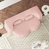 Full Size Folding Corduroy Plush Sleeper Sofa Bed With Pillows - Omega Lifestyles