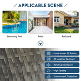 Outdoor PE Rattan Adjustable Canopy Double Sunbed - Omega Lifestyles