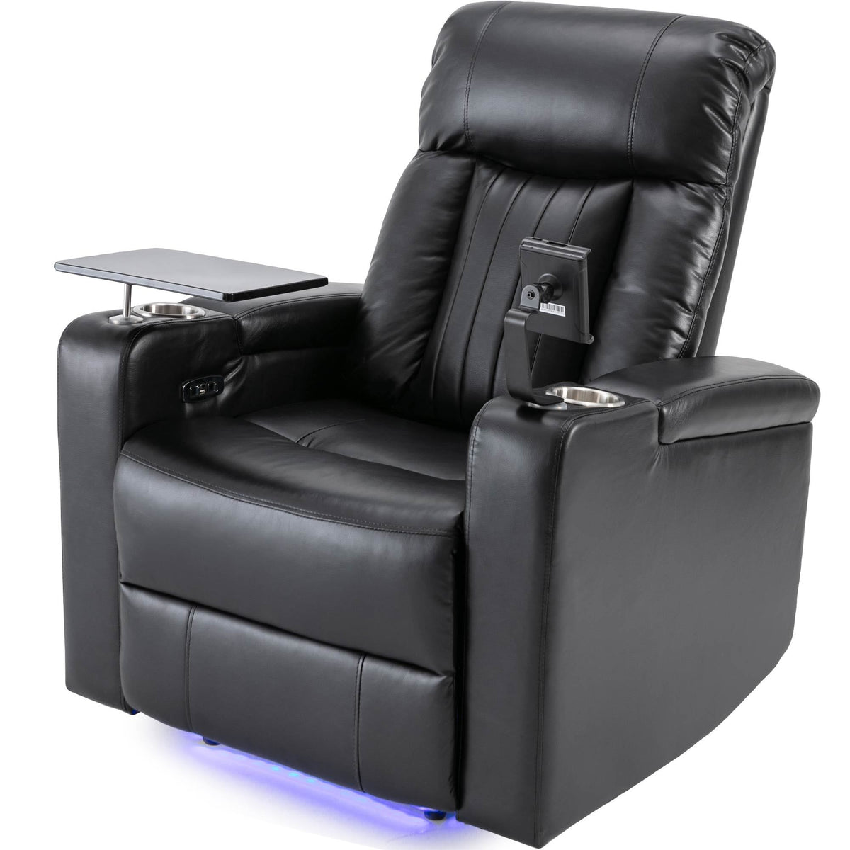 Power PU Leather Electric Recliner Chair With Storage Tray