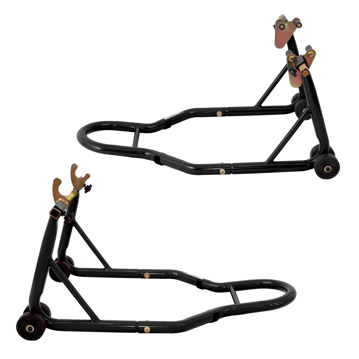 Universal Adjustable Front Rear Steel Motorcycle Lift Stand Combo