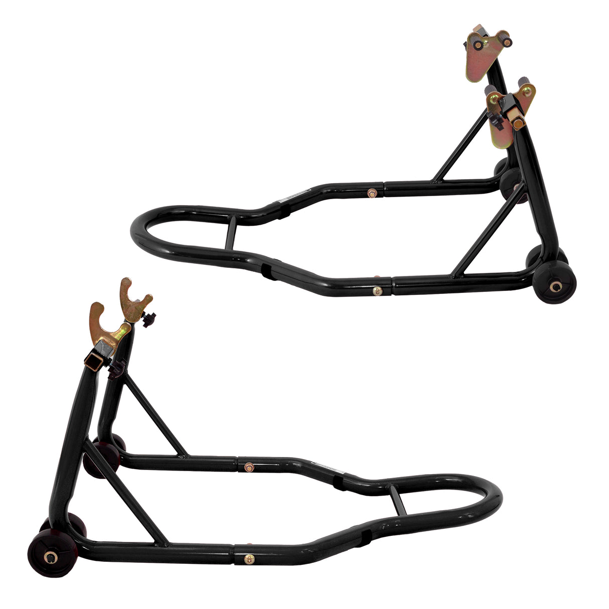 Universal Adjustable Front Rear Steel Motorcycle Lift Stand Combo