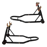Universal Adjustable Front Rear Steel Motorcycle Lift Stand Combo