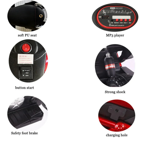 12V Kids Electric Ride-On Motorcycle With Training Wheels - Omega Lifestyles