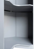 Polygon Corner Space-Saving Gray Particle Board Wardrobe - Omega Lifestyles