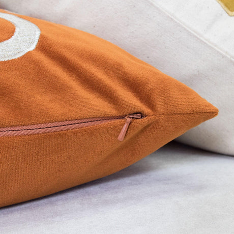 20-Inch Orange Polyester Velvet Pillowcase Cover - Omega Lifestyles
