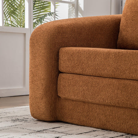 Convertible Chenille Foam Loveseat Sofa Bed With Pillows - Omega Lifestyles