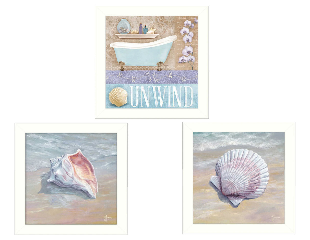 Multicolor MDF 3-Piece Shells II Wall Art Set - Omega Lifestyles