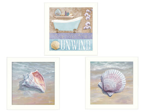 Multicolor MDF 3-Piece Shells II Wall Art Set - Omega Lifestyles