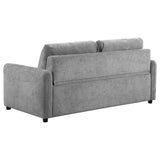 Grey Upholstered Queen Sleeper Sofa With Memory Foam Mattress - Omega Lifestyles
