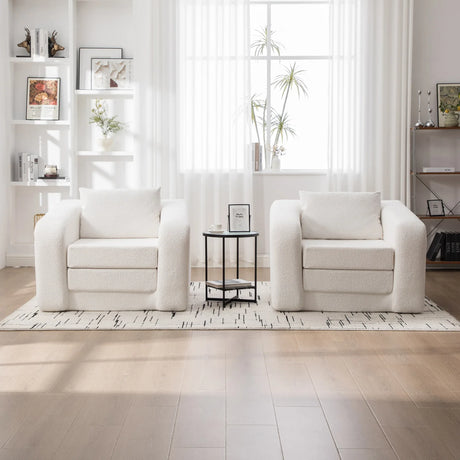 Convertible Chenille Sofa Bed With Folding Foam Cushion - Omega Lifestyles