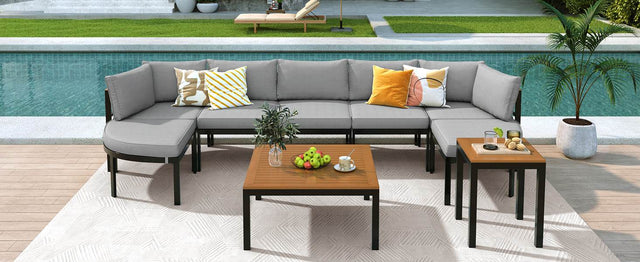 Modern Outdoor Sectional Patio Furniture Set With Cushions - Omega Lifestyles