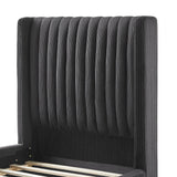 Twin Upholstered Corduroy Fabric Bed Frame - Omega Lifestyles