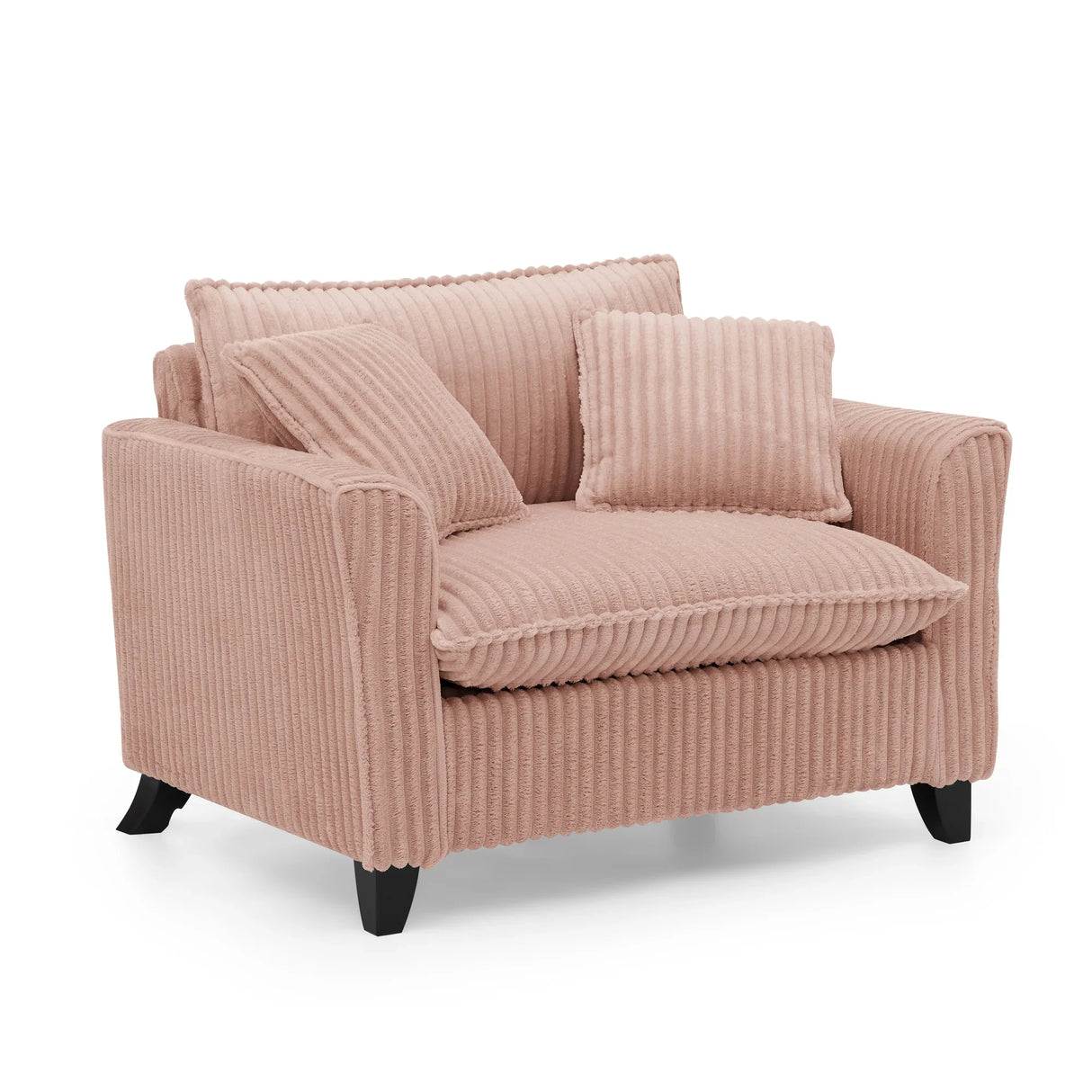 Corduroy Foam Lazyman Single-Person Sofa Chair Pink - Omega Lifestyles