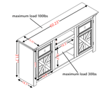 Farmhouse Espresso TV Stand With Fireplace Insert - Sleep Galleria