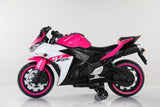 12V Pink Kids Electric Ride On Motorcycle With Lights - Omega Lifestyles