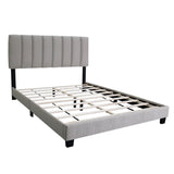 Adjustable Queen Upholstered Bed Frame With Linen Upholstery - Omega Lifestyles