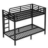 Metal Twin XL Over Twin XL Space-Saving Bunk Bed - Omega Lifestyles
