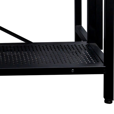 Kitchen Island Table With 3 Tier Storage And Hooks - Omega Lifestyles