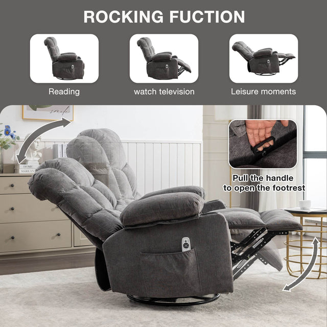 Soft Rocking Massage Recliner Chair With Heating - Omega Lifestyles