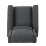 Charcoal Fabric Push Rack Recliner With Rubberwood Legs - Omega Lifestyles