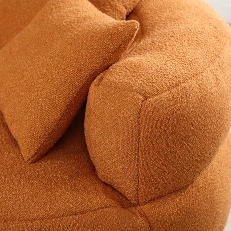 Modern Chenille Foam Circular Sleeper Chair With Pillows - Omega Lifestyles