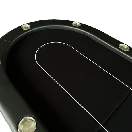 Foldable Modern 10-Inch 10-Player Poker Table - Omega Lifestyles