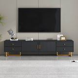 Modern Black MDF TV Stand With Storage Cabinet - Sleep Galleria
