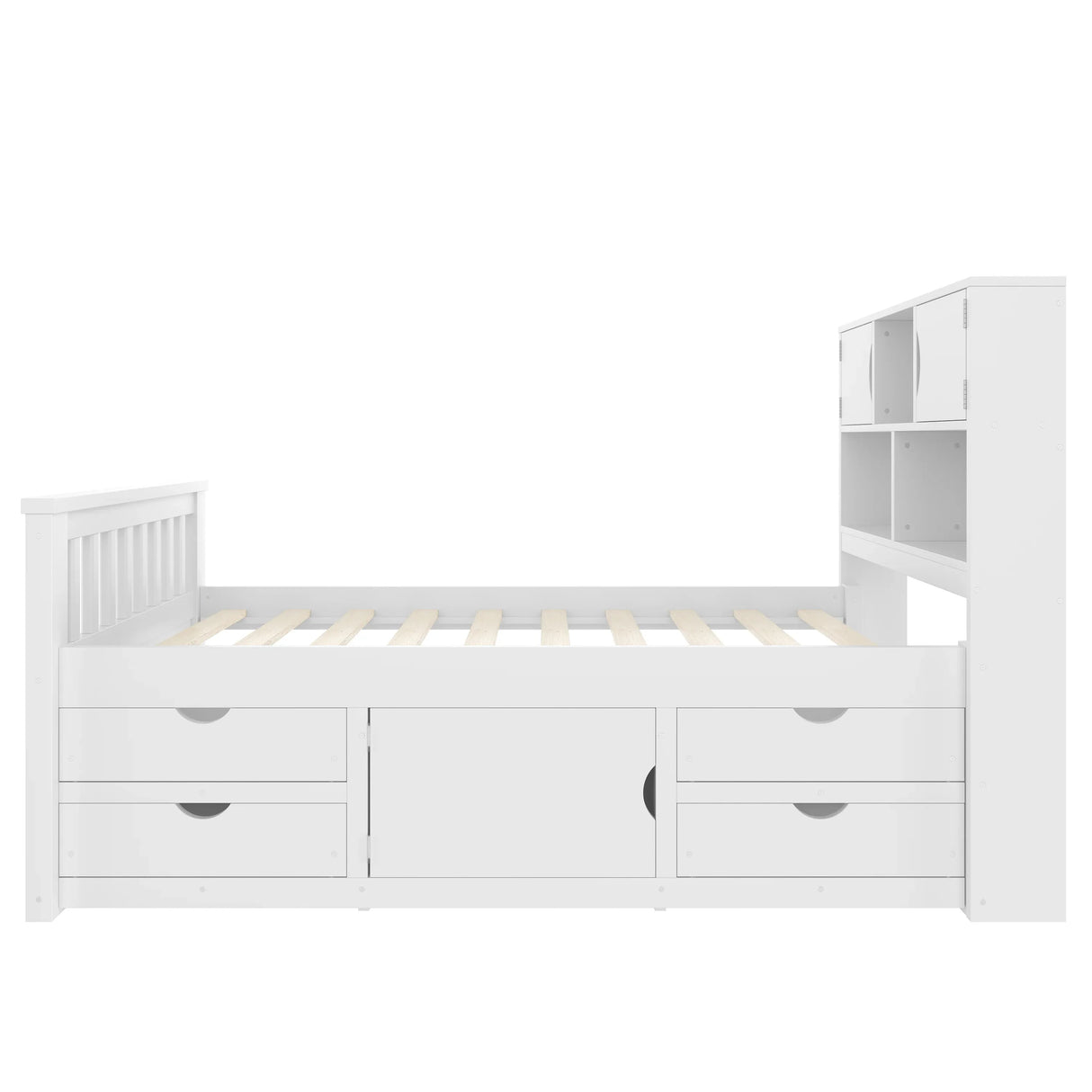 Twin Captain Platform Bed Frame With Storage Drawers - Omega Lifestyles