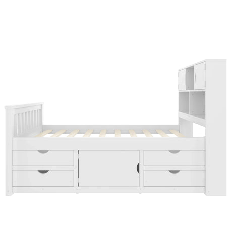 Twin Captain Platform Bed Frame With Storage Drawers - Omega Lifestyles