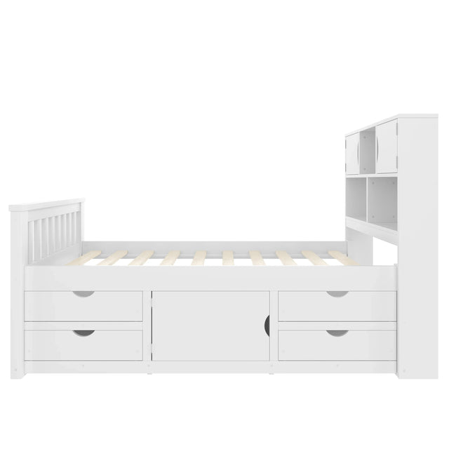 Twin Captain Platform Bed Frame With Storage Drawers - Omega Lifestyles