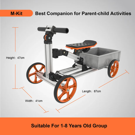 Buildable Kids Aluminum Balance Bike Construction Kit - Omega Lifestyles
