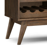 Acacia Wood Rustic Brown Multipurpose Wine Cabinet - Omega Lifestyles