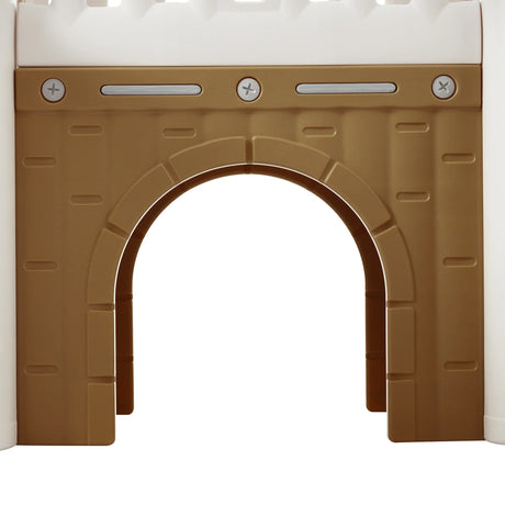 8-in-1 Toddler Freestanding Slide Climber Playset Brown - Omega Lifestyles