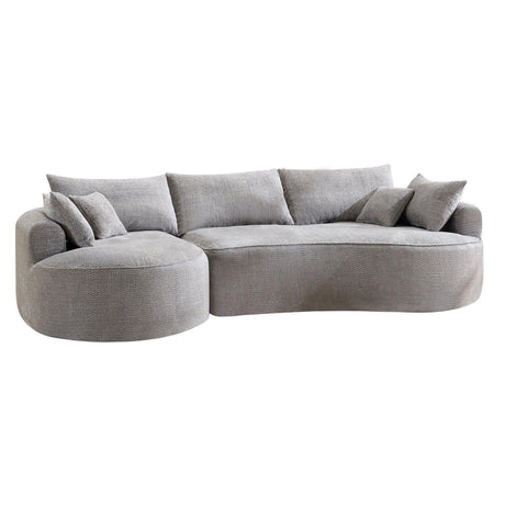 Minimalist Medium-Soft Chenille Foam 5-Seat Sofa - Omega Lifestyles