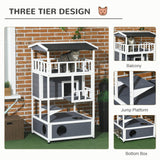 Outdoor Wooden Cat House With Escape Doors And Platform - Sleep Galleria