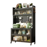 Metal Kitchen Storage Cabinet With Lockers And Wheels - Omega Lifestyles