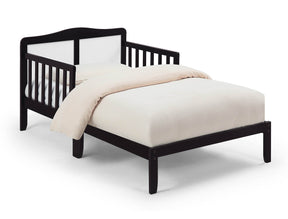 Solid Wood Espresso Toddler Bed With Safety Rails - Omega Lifestyles