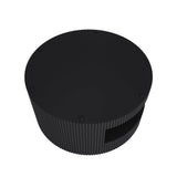 Round Black MDF Two-Tier Storage Coffee Table - Sleep Galleria